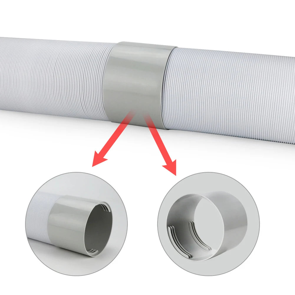 1.5/2M Portable Universal Flexible Conditioner Exhaust Hose Tube Replacement Parts for Mobile Air Conditioning Exhaust Vent Pipe
