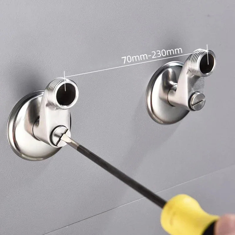 Robinet d'angle réglable en largeur, pièce adaptatrice de robinet de douche de remplacement, accessoires de salle de bain muraux en acier inoxydable, 2 pièces/ensemble