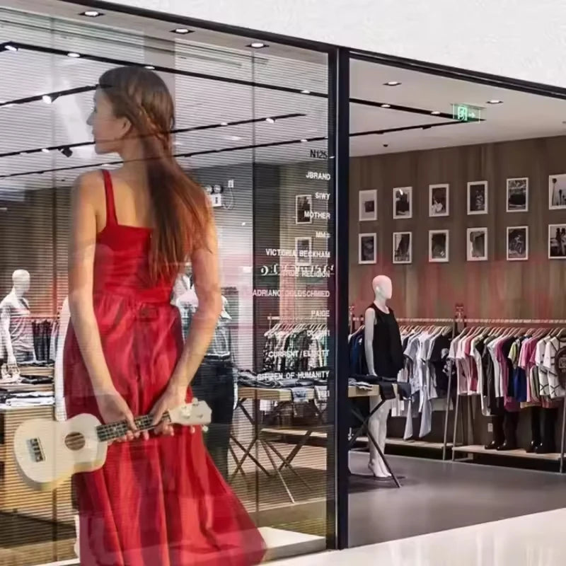High Brightness Transparent Film LED Screen Indoor Shop Window Advertising Flexible Display