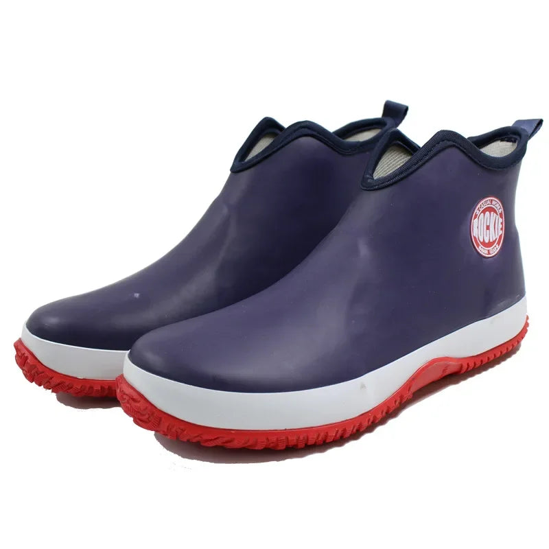 Men Rain Boots Outdoor Non Slip Fishing Boot Rubber Galoshes Men Ankle Rain Boots Waterproof Garden Work Shoes Botas Para Lluvia