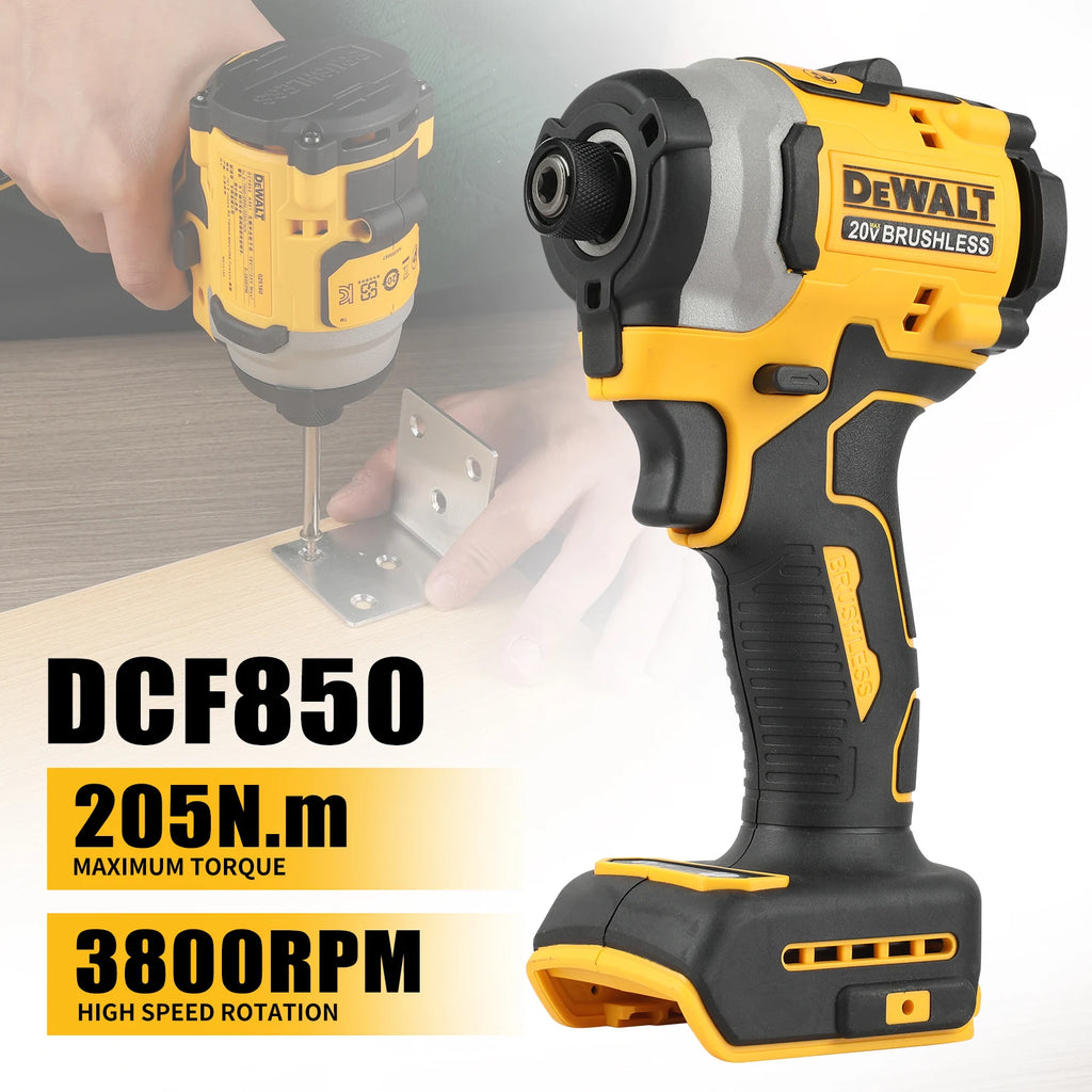 DEWALT DCF850 DCF512 20V Cordless Electric ScrewdriverBrushlessMotorRechargable Drill Driver Electric Impact Wrench Large Torque
