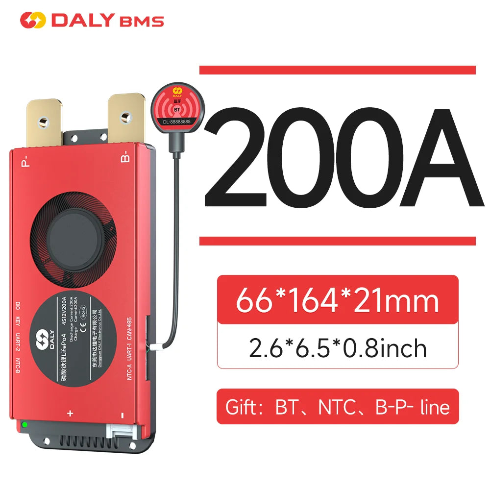 DALY Smart BMS Lifepo4 4S 7S 8S 16S 20S 24S Li-ion 3S 7S 16S 12V 24V 36V 48V 60V 72V 100A 250A CANBUS BMS For lithium batteri