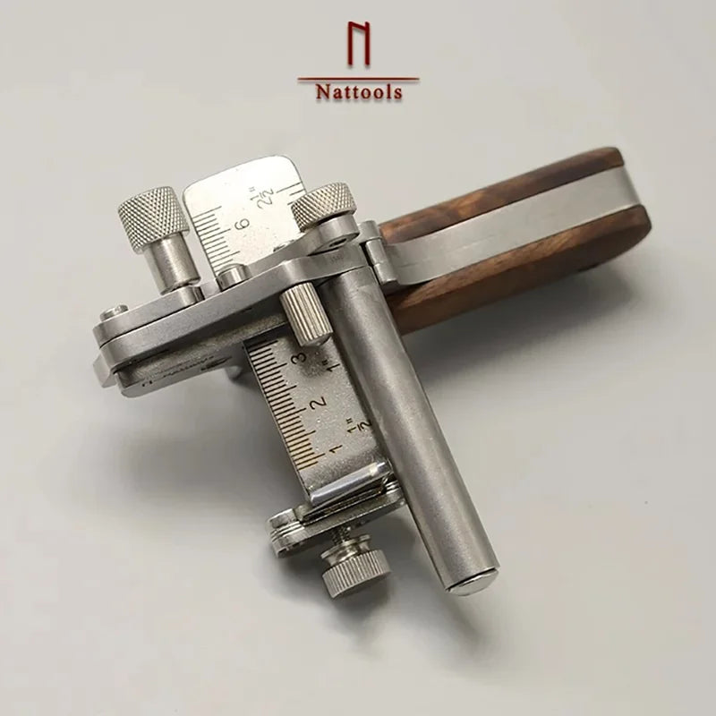 Nattools Professional Manual Belt Cutter 10-60MM Metric And British Dual Scale Adjustable Stainless Steel Leather Cutting Tool