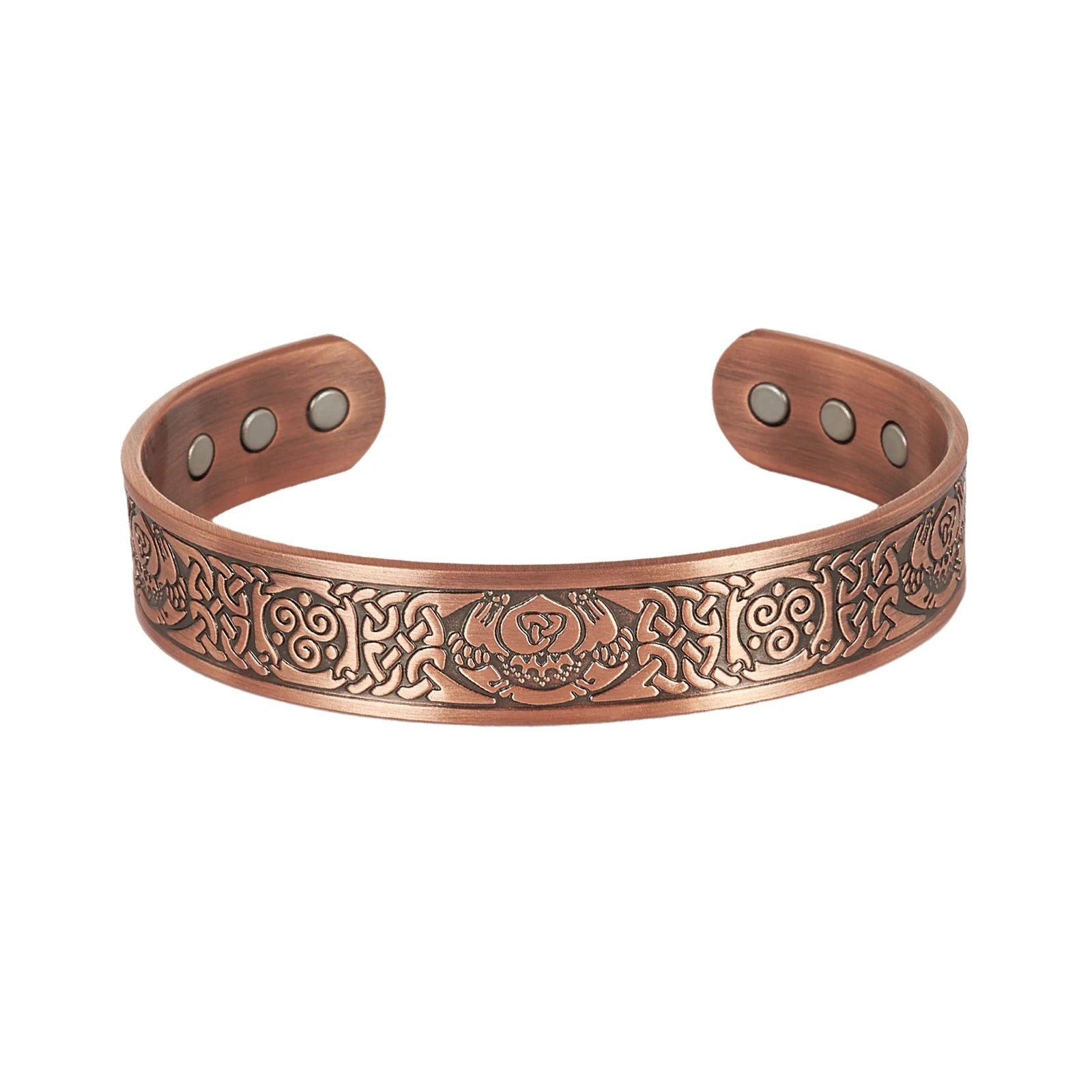 Vinterly Pure Copper Bracelets Vintage Viking Yggdrasil 15mm Adjustable Cuff Bangles Health Energy High Magnet Jewelry Resizable