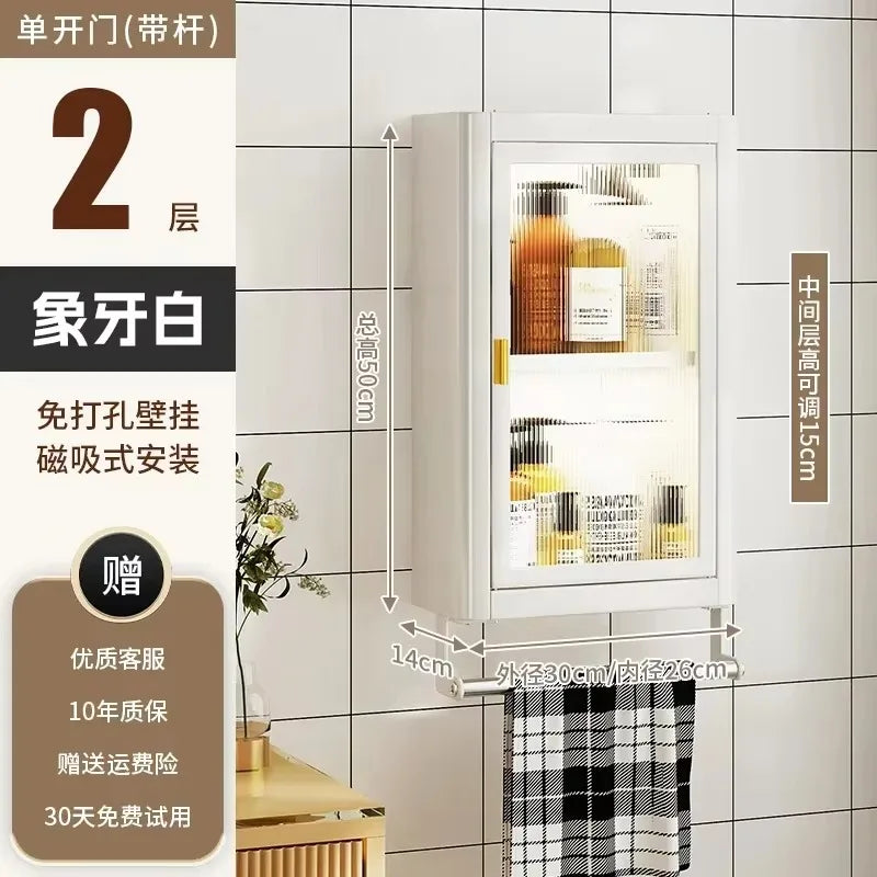 Meuble de salle de bain mural moderne blanc Armoire de rangement étanche Étagère pour toilettes Meuble-lavabo Décoration d'intérieur