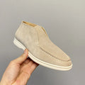Large Size 44-47 High Top Loafers Shoes for Women, One Foot Retro Flat and Ankle Boots, Couple's Casual Shoes