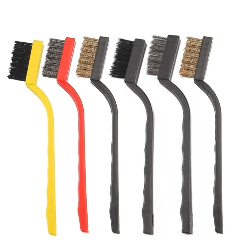 Wire Brush Set Curved Handle Brush Set For Cleaning Welding Slag And Rust Removal Industrial Scrubbing Brush