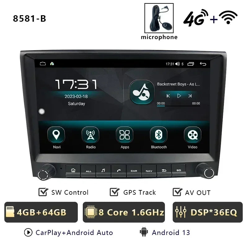 CHSTEK Carplay Android 13 For Porsche 911 987 997 Cayman Boxster Car Radio Player Multimedia GPS WIFI 4G RDS Bluetooth Autoradio