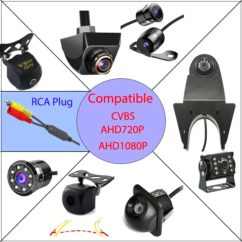 FirstSafe Factory CVBS AHD Video Parking 4 Sensors Car Reverse Backup Rear Buzzer Radar Monitor System Support Android System
