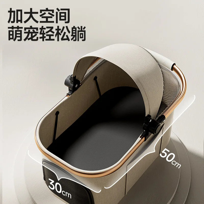 Luxury Lightweight Pet Stroller Foldable Detachable Carrier for Small Dogs Cats Cat Dog Strollers Pet Products