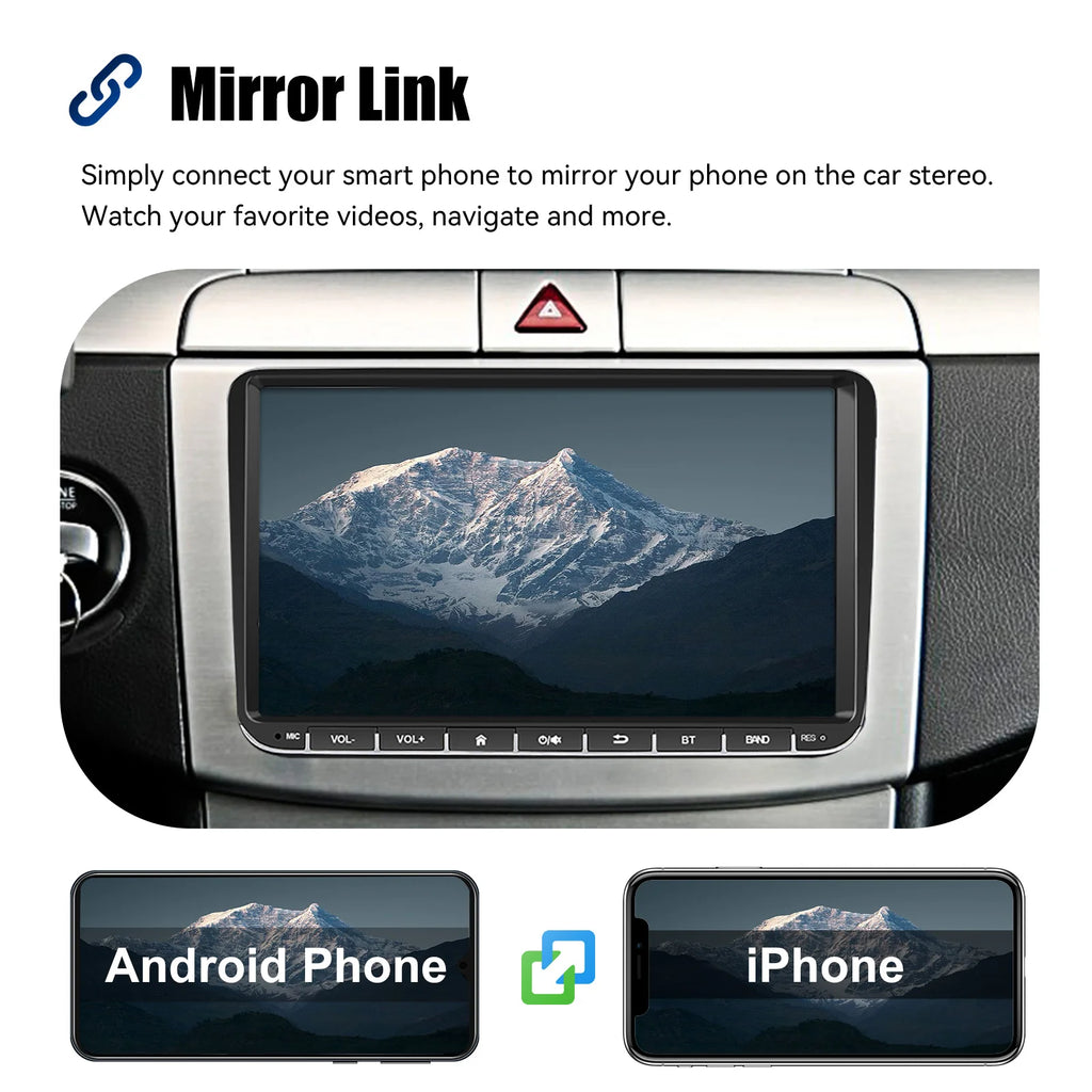 9" Android 14 4G+64G Wireless Carplay Car Stereo GPS NAVI WIFI RDS FM BT EQ for VW Golf 5 6 Passat Polo Touran Tiguan Caddy EOS
