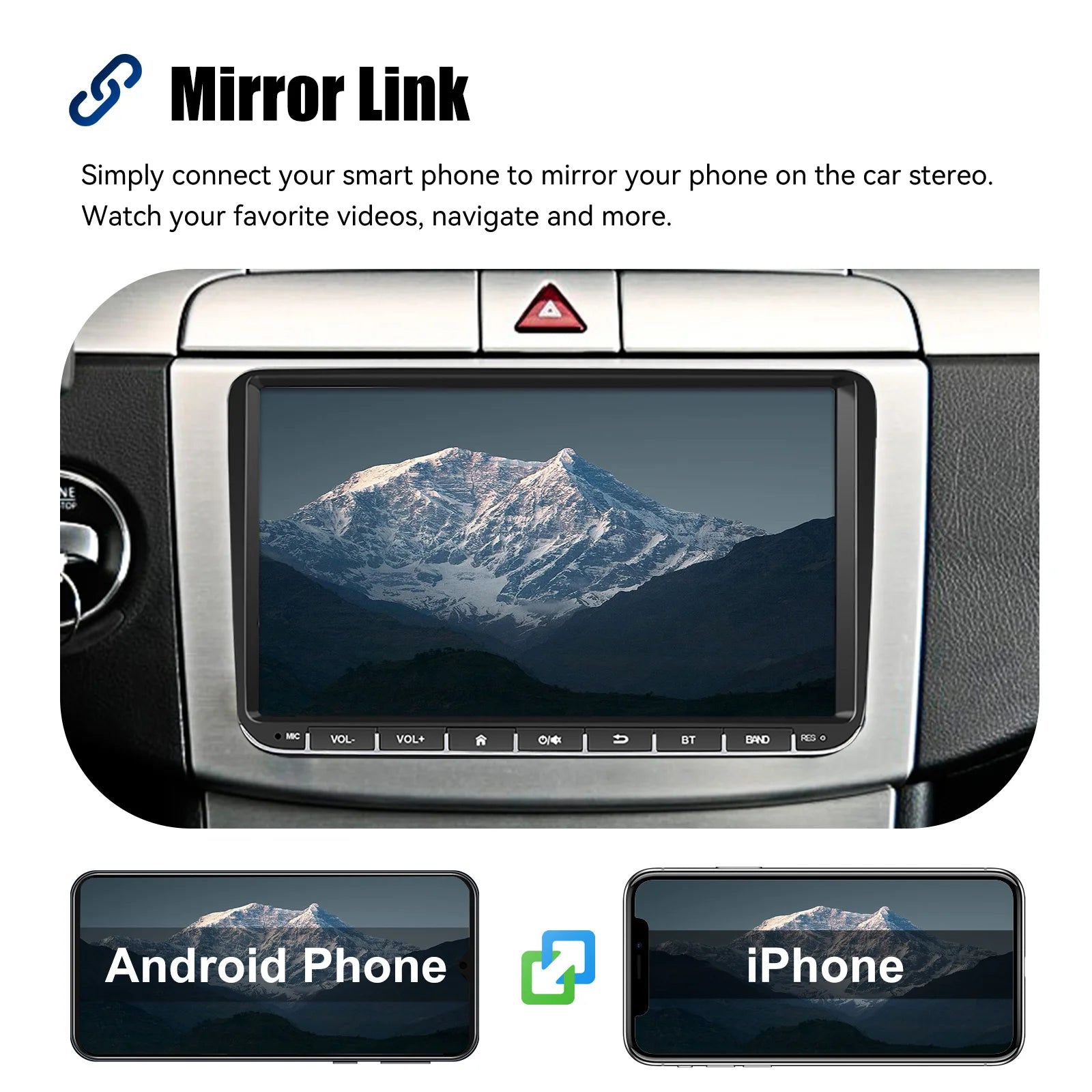 9" Android 14 4G+64G Wireless Carplay Car Stereo GPS NAVI WIFI RDS FM BT EQ for VW Golf 5 6 Passat Polo Touran Tiguan Caddy EOS