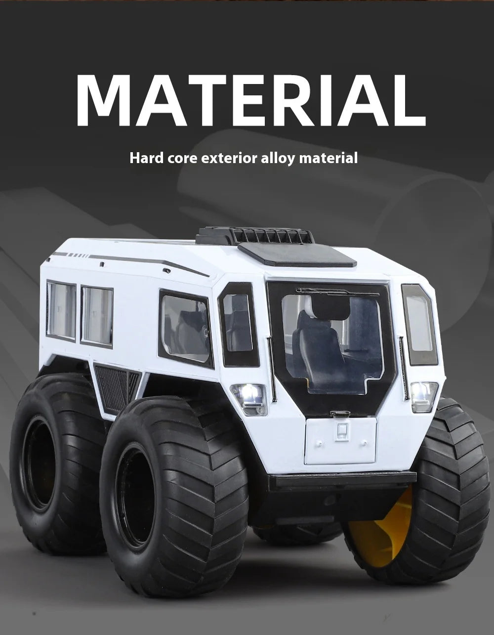 1:24 Scale Sherp ATV Model Car with LED Lights - Realistic Detail for Kids' Adventure Play - Cross-Country Fun, Toy Vehicle