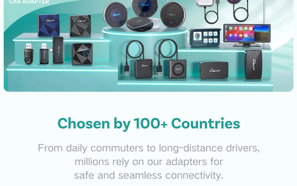 Ottocast Play2Video Ultra Mini Dot WiFi6 AI Box Carplay Adapter Android Auto Media Player YouTube Netflix Install Apps for Audi