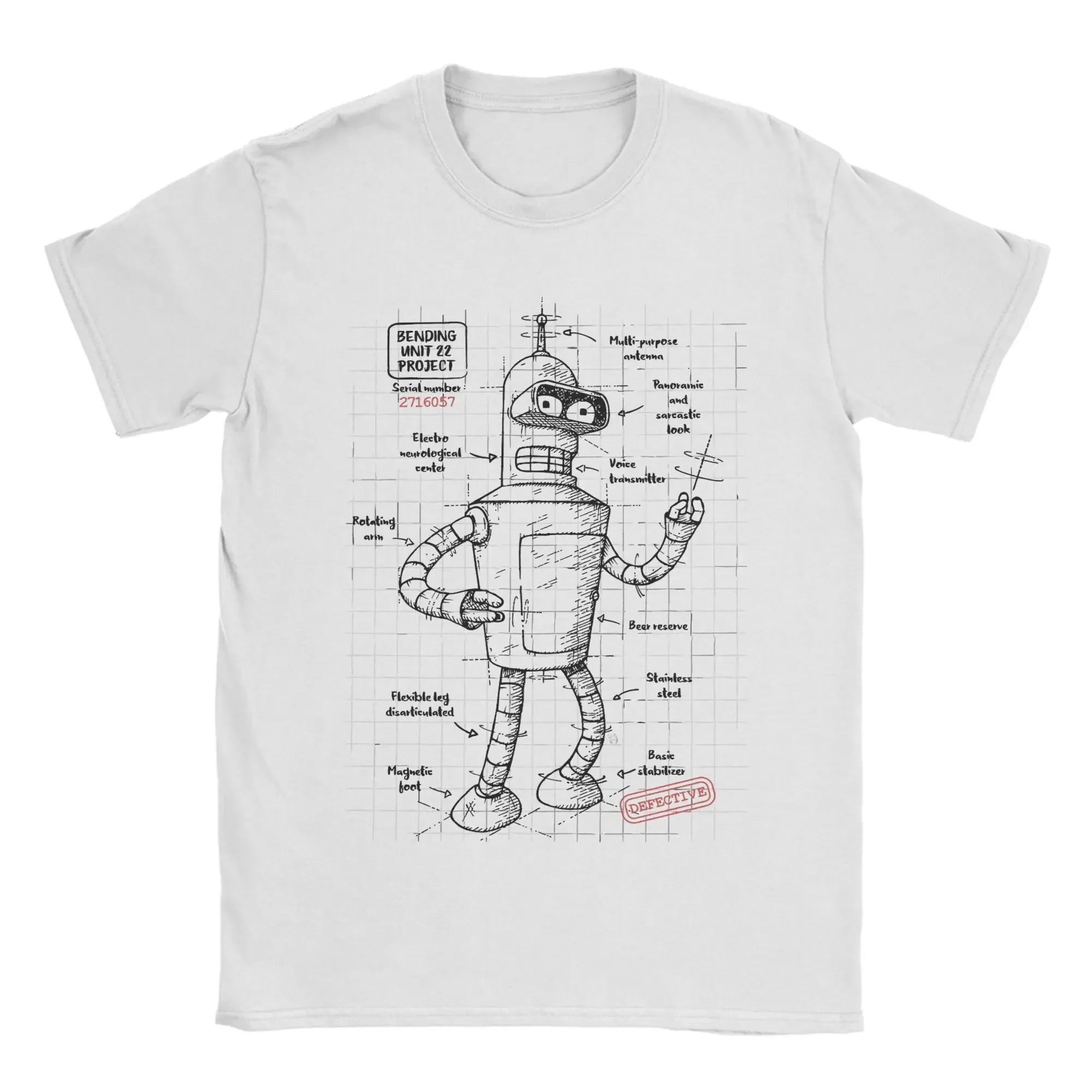 Hot Sale Futurama Bender Robot Peripherals Kill All Humans Funny Graphic Print T-shirt Men Women Cotton Oversized Summer New Tee