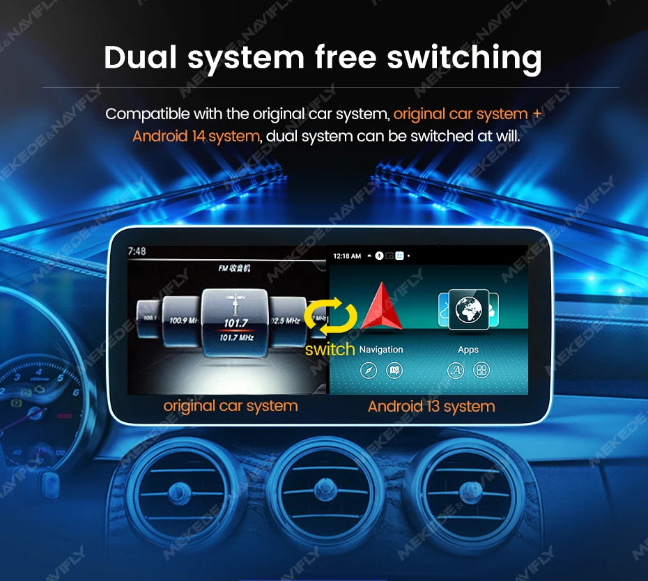 Android 14 Car Radio Wireless CarPlay For Mercedes-Benz A-Class W176 GLA X156 CLA C117 G Class W461 W463 DSP WIFI GPS Multimedia