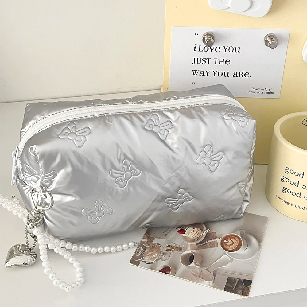 Wholesale Large Capacity Waterproof Cosmetic Bag Elegant Square Zipper Pouch Travel Women Toiletry Storage Handbag for Daily Use