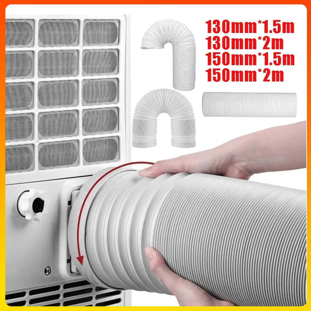 1.5/2M Portable Universal Flexible Conditioner Exhaust Hose Tube Replacement Parts for Mobile Air Conditioning Exhaust Vent Pipe