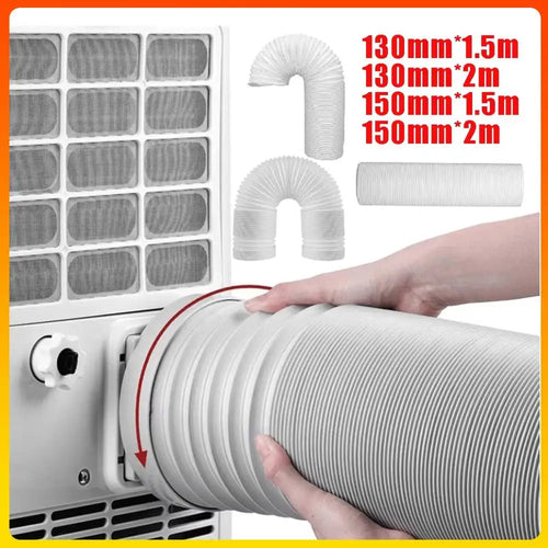1.5/2M Portable Universal Flexible Conditioner Exhaust Hose Tube Replacement Parts for Mobile Air Conditioning Exhaust Vent Pipe