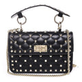 100% Sheepskin Leather Gold Rivet Shoulder Bag Fashion Chain Messenger Bags Luxury Handbags Women Bags Designer Day Clutches