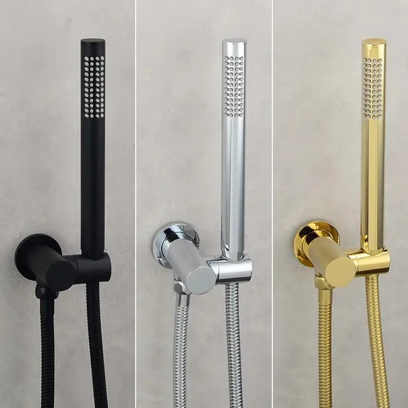 Brass Handheld Shower Head Brushed Golden Hand Held Shower Sprayer Nickel Bath Sprinkler Matte Black Rose Gold Handshower Chrome