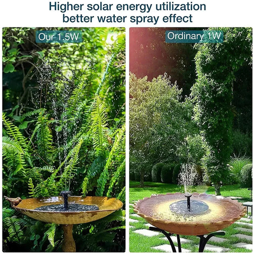 13cm, 16cm, 18cm Floating Solar Fountain Pumps - Perfect for Bird Baths, Garden Outdoor Water Pool and Pond Decoration