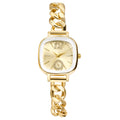 JEWELRYWE Women's Square Cuban Bracelet Watch Diamond Waterproof Strip Scale Adjustable Bracelet Exquisite Fashion Women's Watch