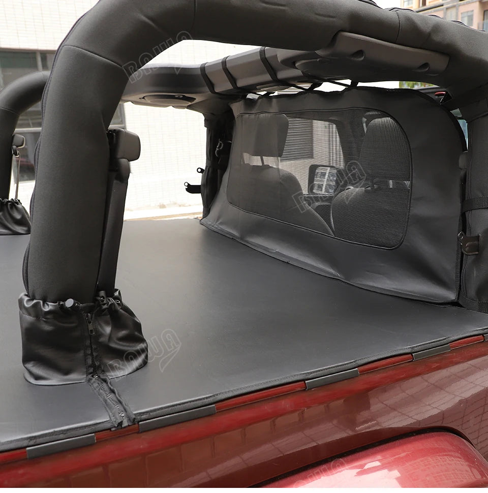 BAWA Rear Seat Separation Mesh/Trunk Cloth Separation for Jeep Wrangler JK 2door 2007-2017 Pet Isolation Net Accessories