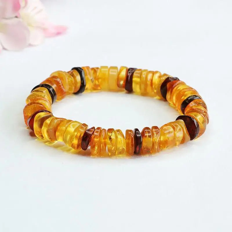 Natural Amber Necklace Healing Crystal Jewelry Vintage Bohemian Style Baltic Amber Choker for Women