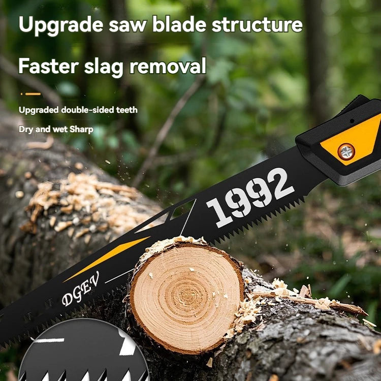 DGEV SK5 steel thickened rust-proof adjustable folding hand saw for woodworking tools, wood cutting, and gardening tools