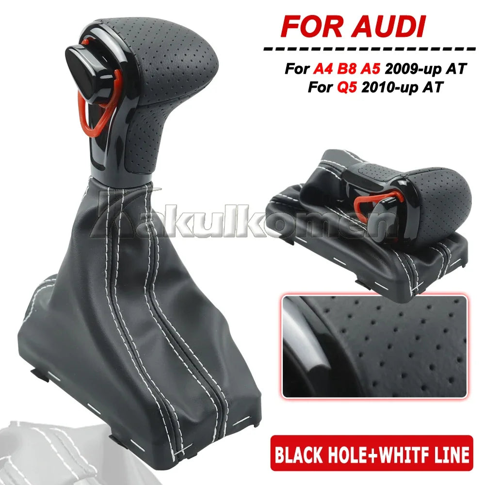 Auto Automatic Shift Knob For Audi A6 C6 A4 B8 A5 Q5 2009 2010 2011 2012 2013 2014 Gear shift knob boot