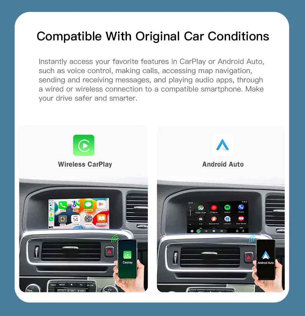 Wireless Carplay for Volvo XC60 S60 V40 V60  XC90 S90 Module Car Accessories Android Auto Airplay Mirror Link