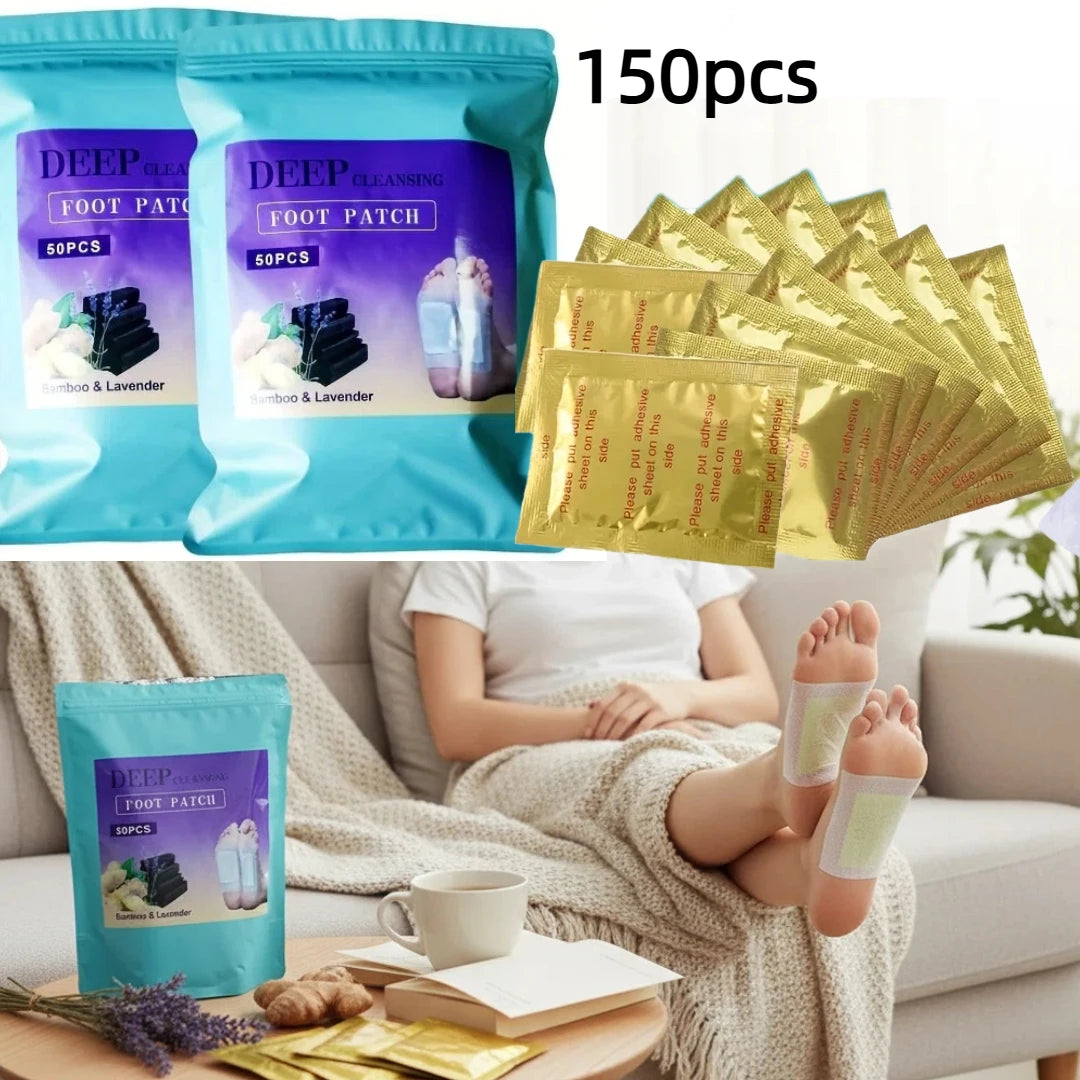 100/150/200pcs Bamboo Foot Pads with Vitamin C & Ginger Powder Deep Cleansing, Natural Foot Care Essentials, Gift for Parents