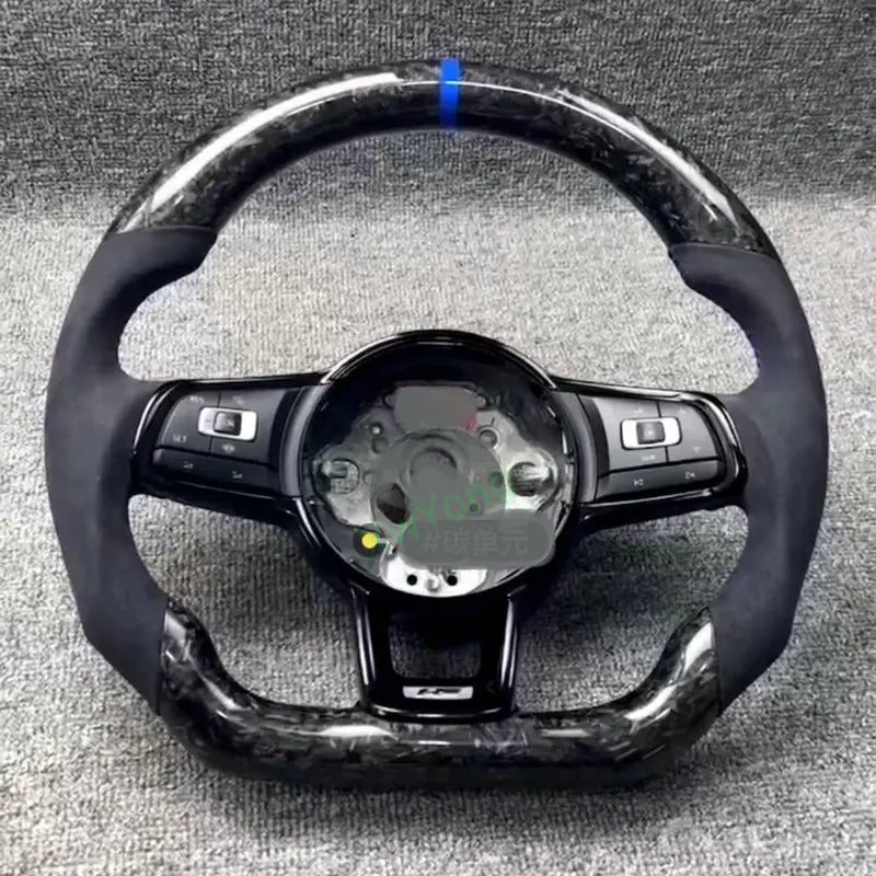 100% Real Carbon Fiber Steering Wheel For VW Volkswagen Golf 7 Rline GTI GTS GTD GTE Polo GTI Scirocco T-ROC Tiguan