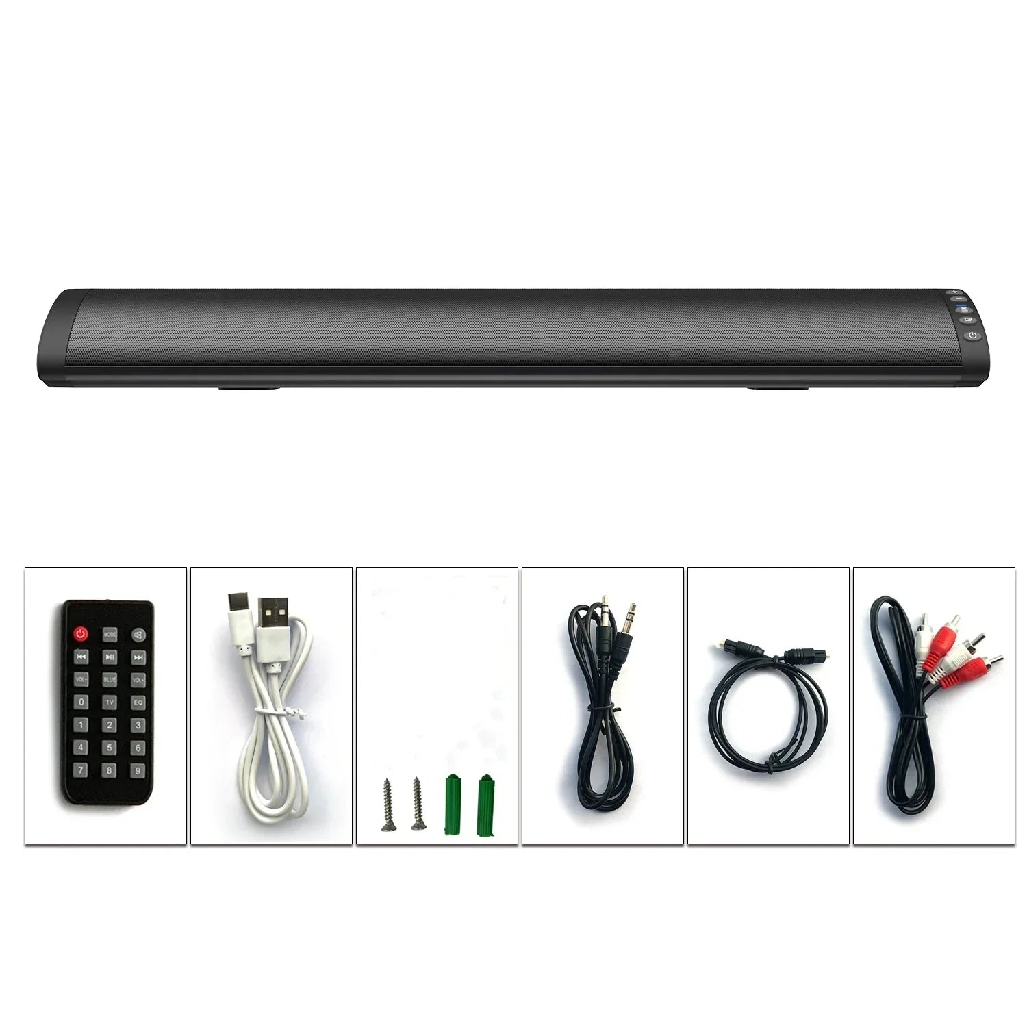 BS-41 120W Wireless Bluetooth Sound Wall mounted Home Theater Wireless Remote Control Desktop Long Bar subwoofer Sound System