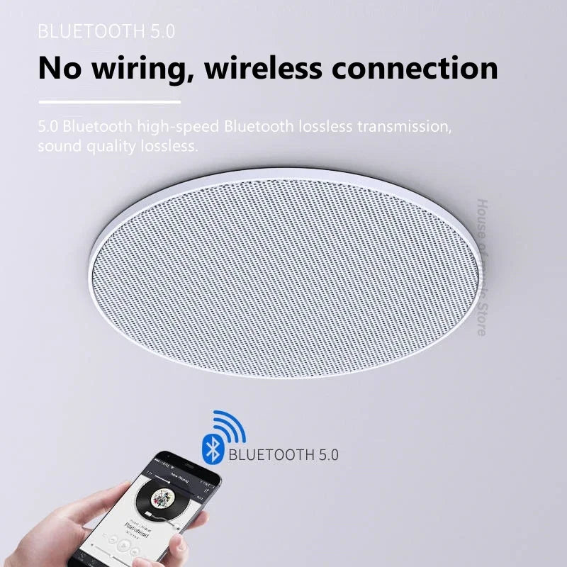 Haut-parleurs de plafond home cinéma haute qualité 30W haute puissance, connexion Bluetooth sans fil, sans câblage, avec télécommande