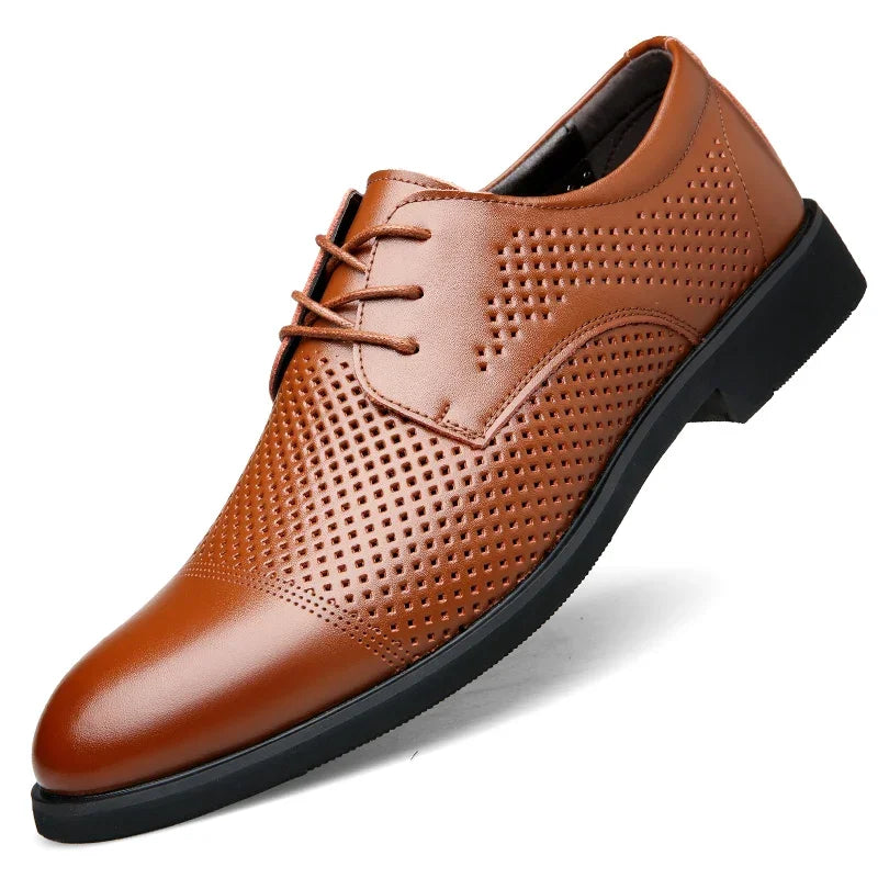 2025 Formal Height Increasing Shoes Man Taller Elevator 6CM Invisible Insole For Men Heighten Increased Oxfords Business Lift