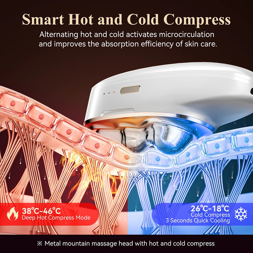 ANLAN 2 in 1 Guasha Beauty Device Facial Removal Swelling Wrinkle Dual-frequency Microcurrent Hot Cold Skincare Body Massager