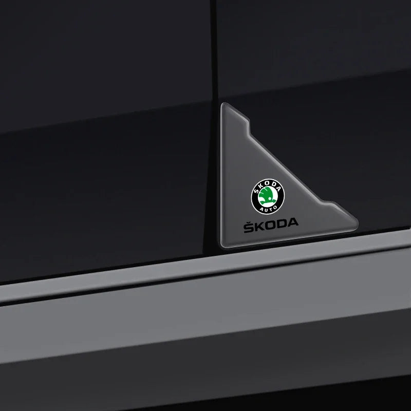 2pc Car Door Corner Cover Anti-Scratch Protection Sticker For Skoda Octavia Fabia Rapid Superb Kodiaq Scala Karoq Kamiq Roomster