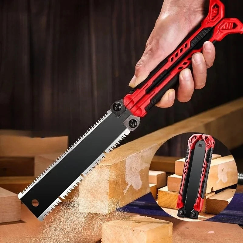 SK5 steel double-sided hand saw Ultra-sharp garden fruit tree pruning hand saw portable mini woodworking dedicated one-handed