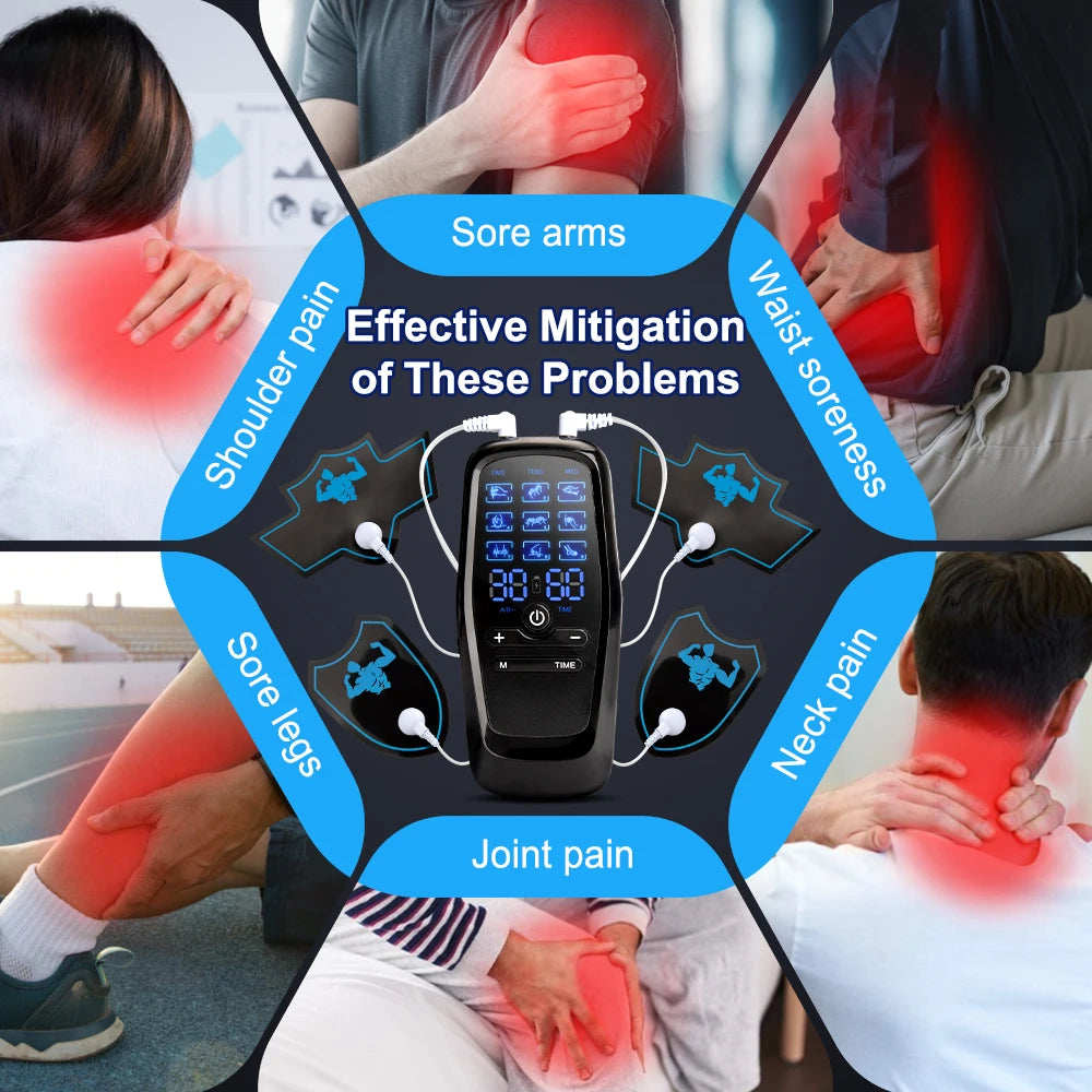 Physiotherapy Tens Muscle Stimulator Electric Ems Acupuncture Body Massage Digital Therapy Slimming Machine Electro Stimulator