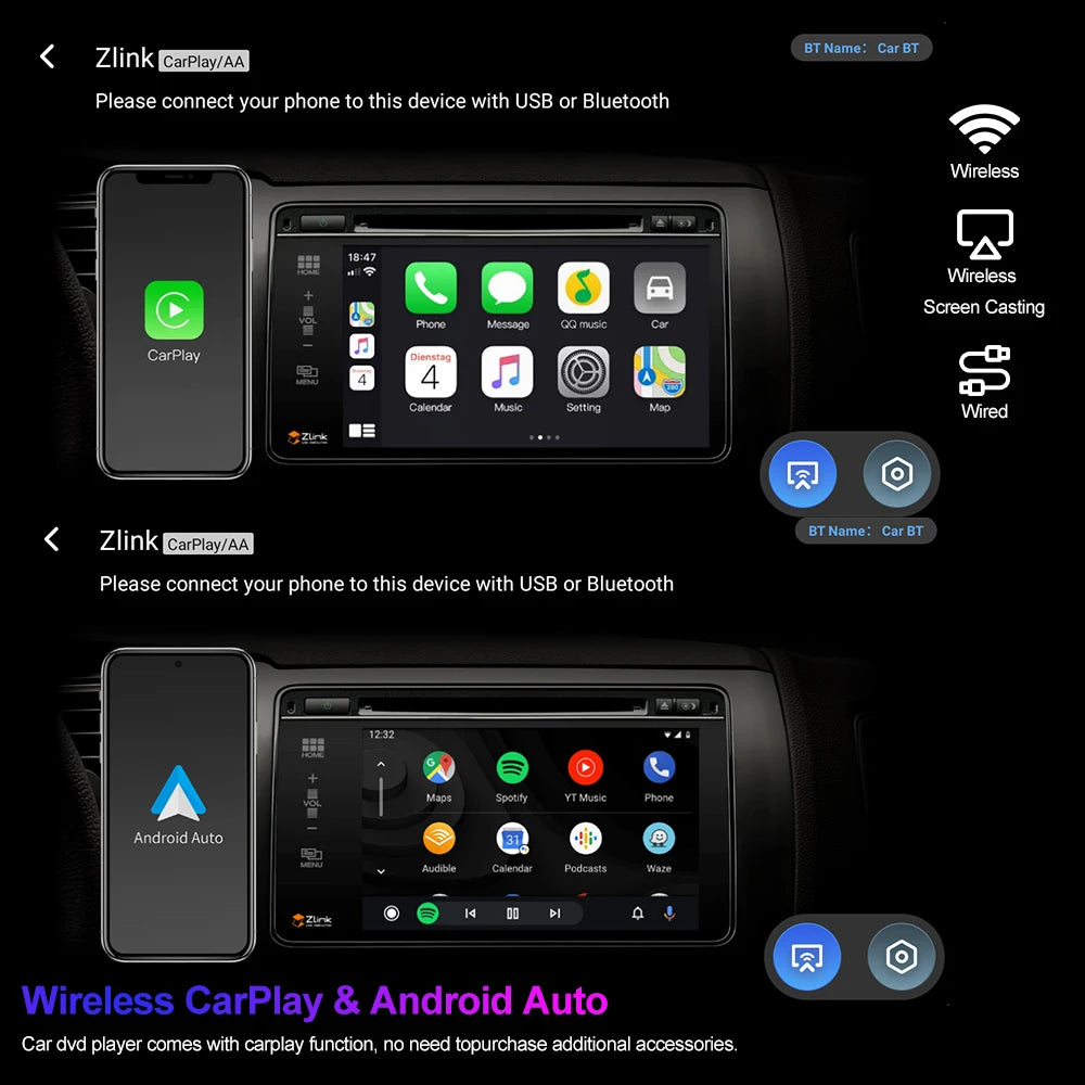 CarPlay Android Auto Car Radio for Renault Clio 4 2012-2017 GPS Intelligent Systems Stereo Multimedia Autoradio 7 inches