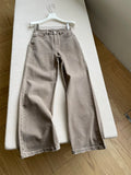Nouveau jean marron clair style rétro, pantalon classique taille haute coupe large, pantalon long style urbain, vêtement féminin à la mode