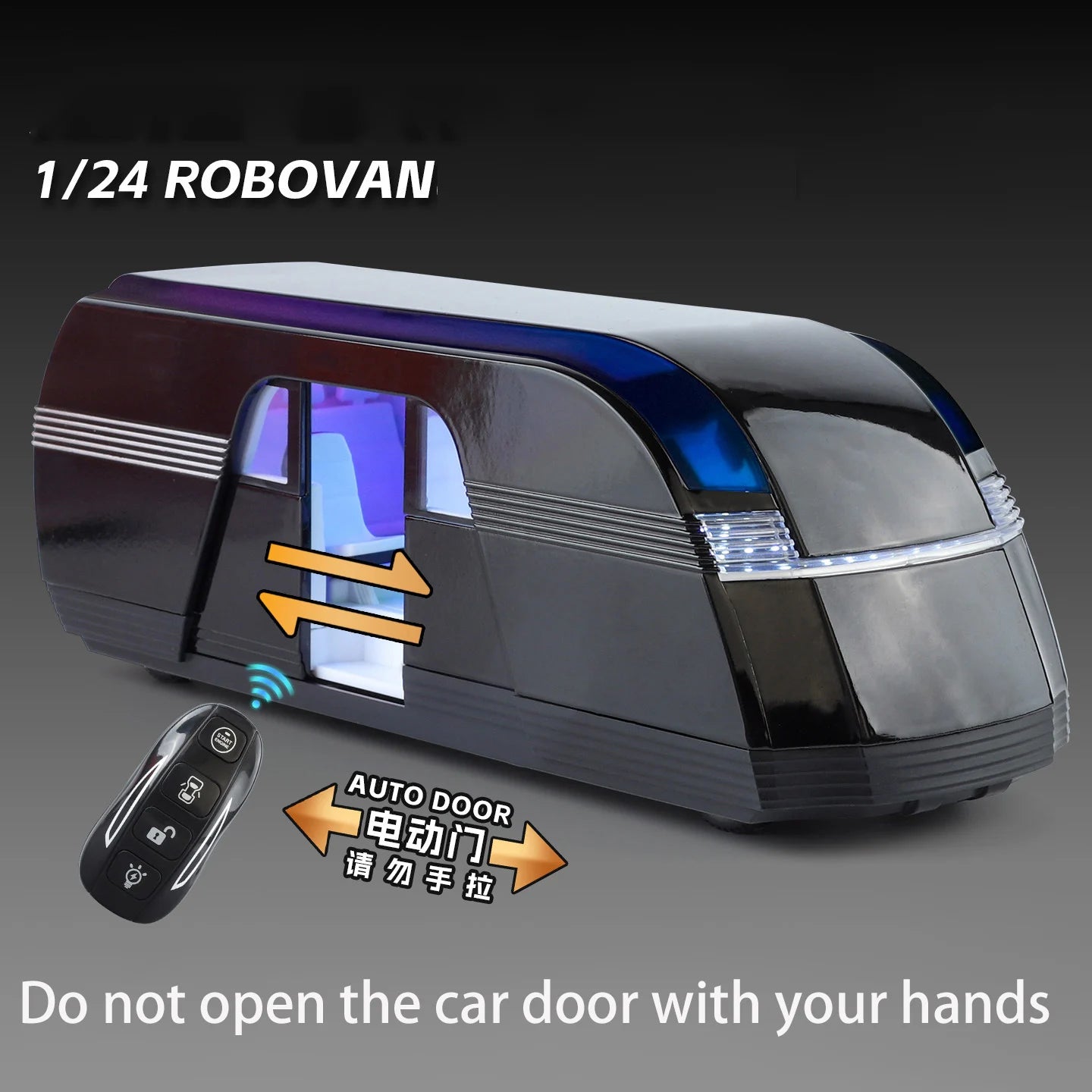 NEW 1:24 Robovan VAN Key Control Alloy Car Model Sound and Light Pull Back Car Model Collectibles Birthday Gift