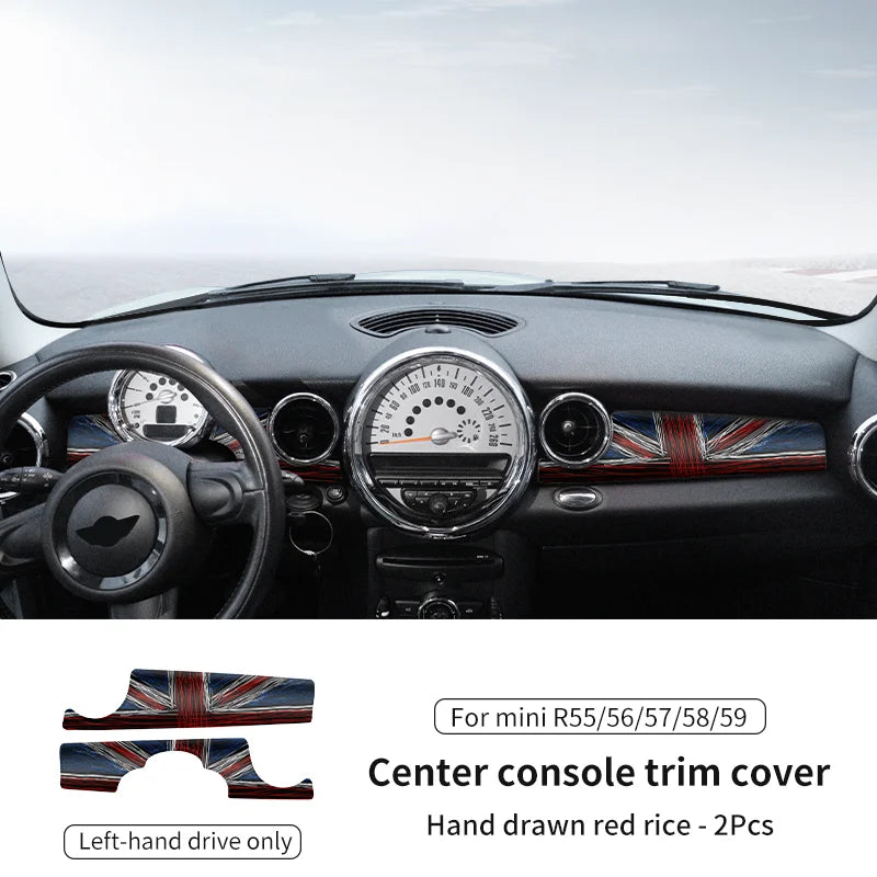 Car Dashboard Decal Leather Sticker For Mini Cooper R56 R55 R54 R57 R58 R59 Car Accessories Styling Only Left handdrive