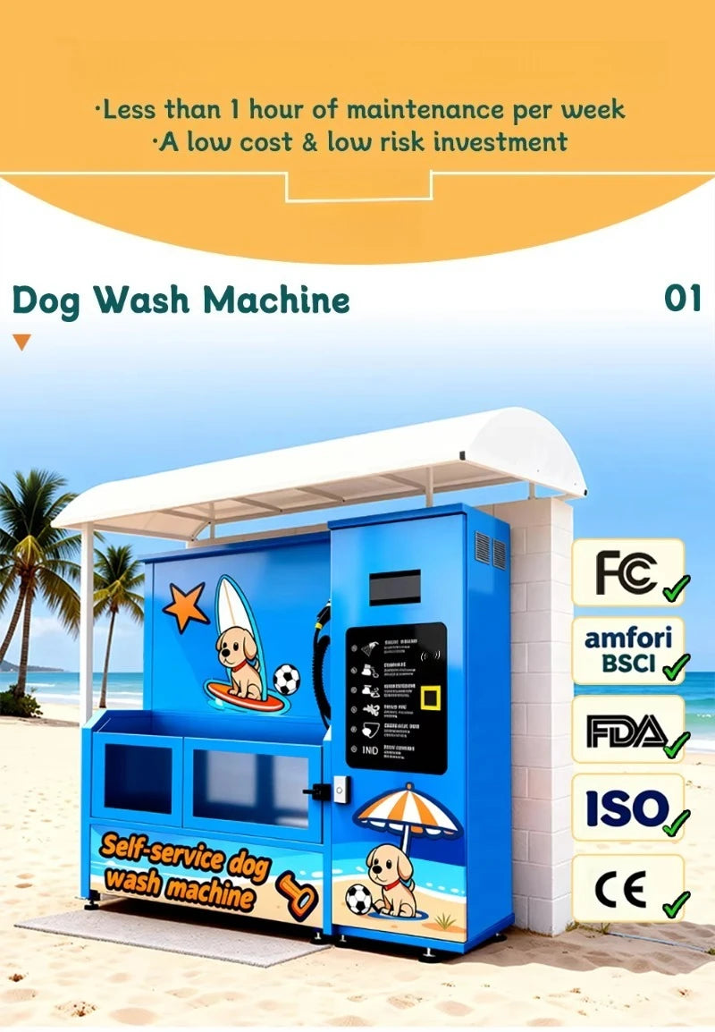 Customized Multi-Function Self Service Dog Wash Machine with Disinfecting Cycle for Pet Shops and Parks