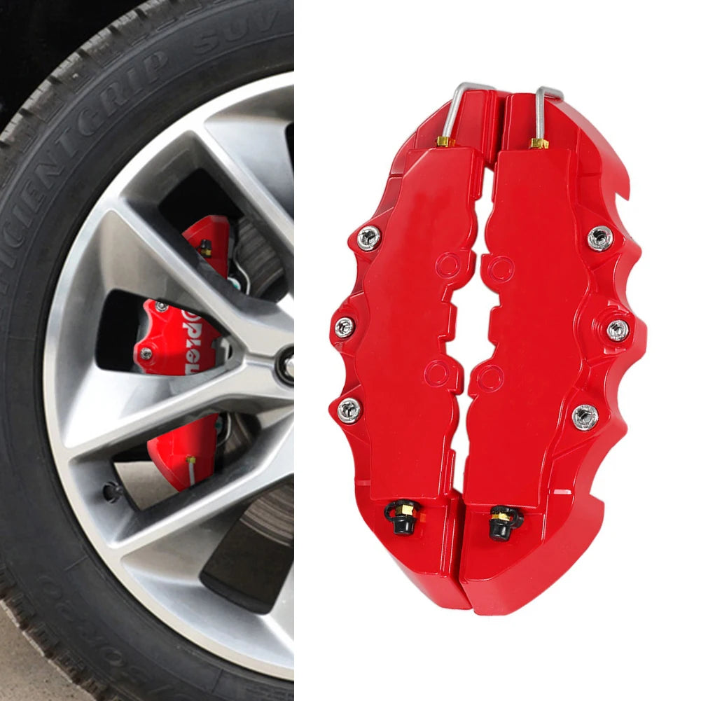 2pcs Car Tire Wheel Hub Disc Brake Caliper Cover Car Disc Brake Caliper Covers Modification for 14-18inch Front Rear Wheel Hub