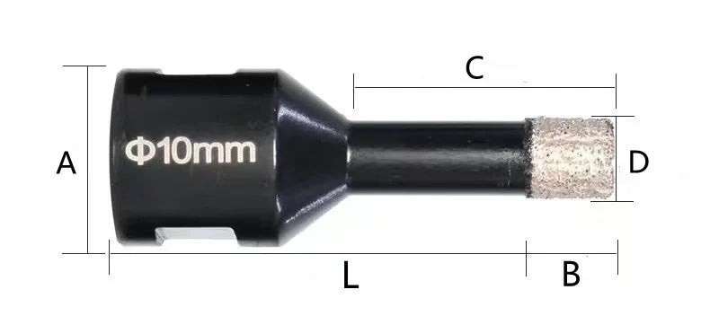 1pc Dry Diamond Porcelain Drilling Core Bits Ceramic Tile Hole Saw Cutter Granite Marble Drill Bits with M14 Thread Opener