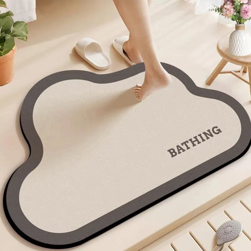 VIKAMA minimalist bathroom carpet, absorbent anti slip quick drying foot pad, bathroom entrance door mat