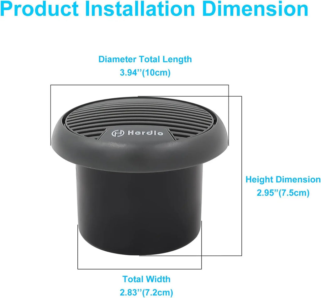 Herdio 160W Bathroom Speaker Bluetooth Audio Amplifier IPX6 Waterproof In-Wall Audio for System Kitchen Sauna Shower Spa Home